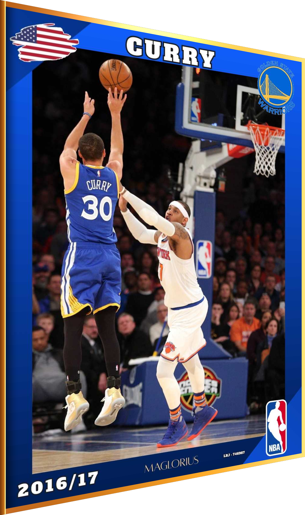 CURRY GOLDEN STATE 2016-2017 NBA  Maglorius Unique Plate