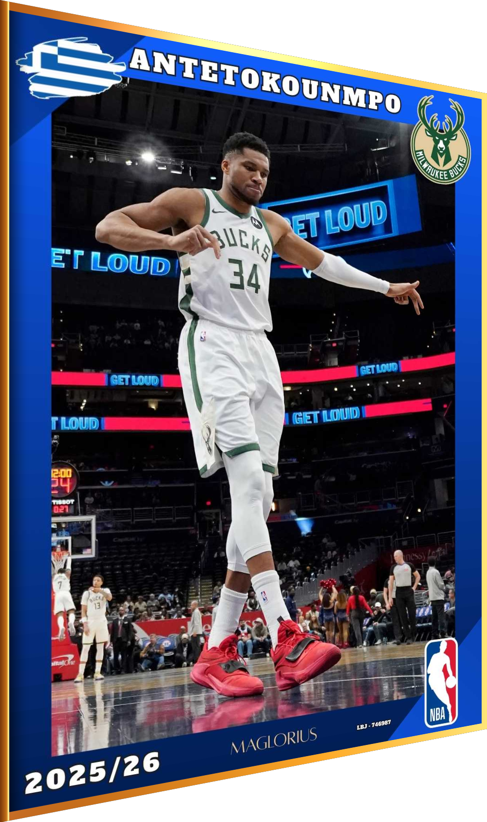 ANTETOKOUNMPO MILWAUKEE BUCKS 2025-2026 NBA  Maglorius Unique Plate