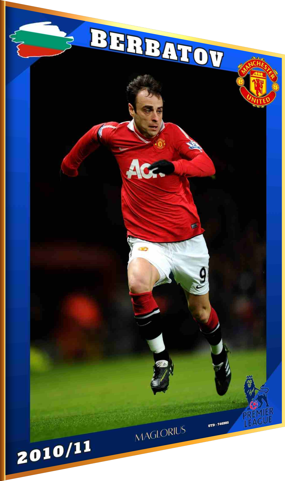 BERBATOV MAN UTD 2010-2011 PREMIER LEAGUE  Maglorius Unique Plate