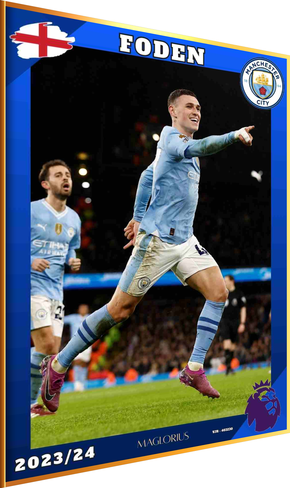 Foden MAN CITY 2023-2024 PREMIER LEAGUE Maglorius Unique Plate Number